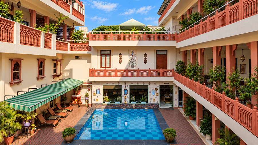 Pool Deck-Courtyard-Suryaa Villa-Jaipur