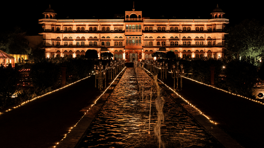 Facade -Fountains-Umaid Palace Dausa