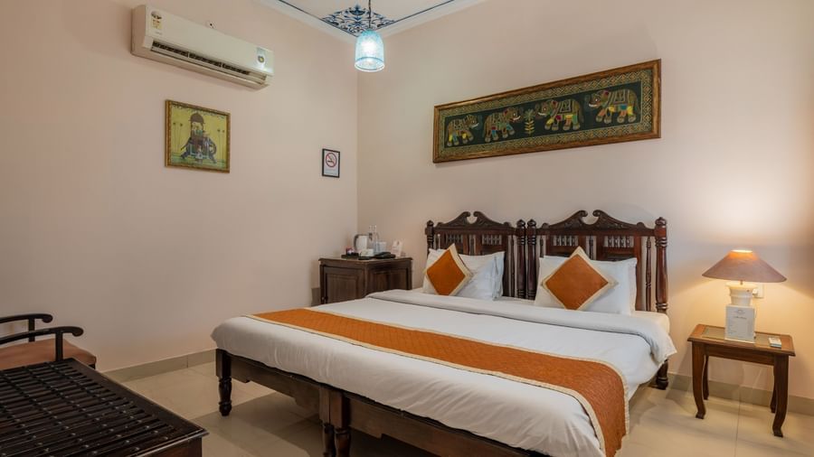 120 - Deluxe with Sit Out - Room & Suites - Suryaa Villa - Boutique Hotel in Jaipur- 1