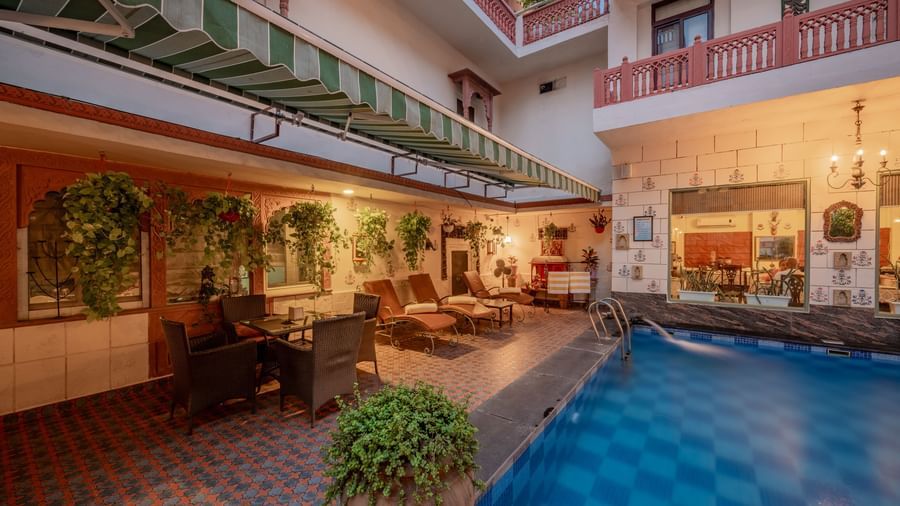 Pool - Boutique Hotel in Jaipur-Suryaa Villa - 6