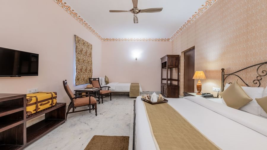 Triple Room- Room & Suites - Suryaa Villa - Boutique Hotel in Jaipur- 4