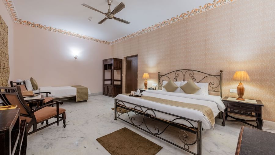 Triple Room- Room & Suites - Suryaa Villa - Boutique Hotel in Jaipur- 6