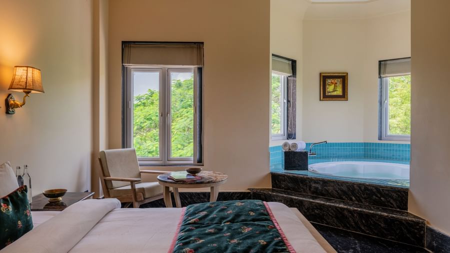 Bathtub - Deluxe - Hotels Near Chand Baori - Resorts Near Abhaneri-6