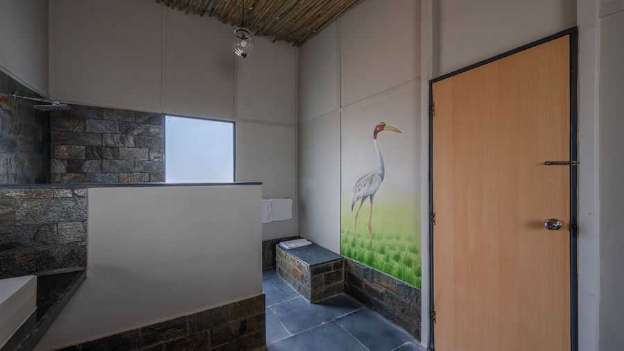 An image of a washroom at the Utsav Camp Sariska