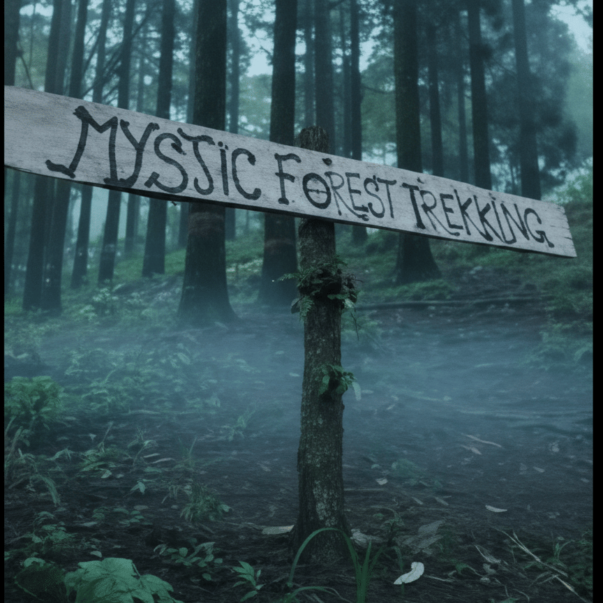 dowhill forest at night