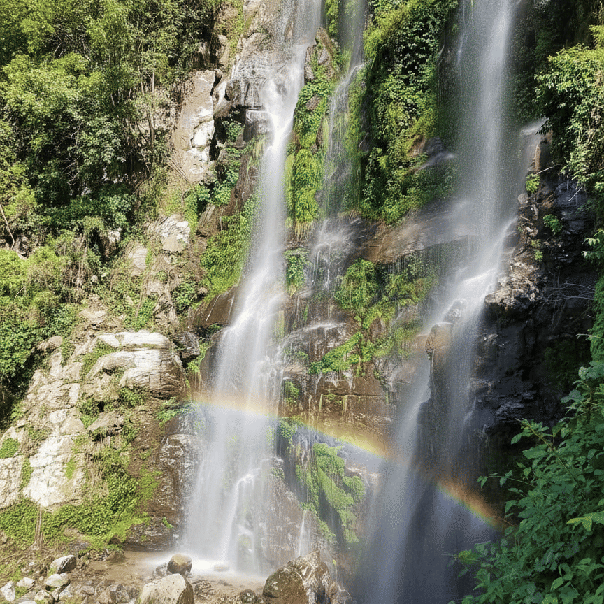 indreni rainbow waterfalls at sonada