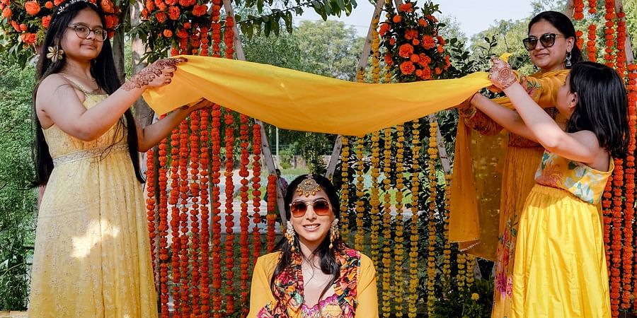 Haldi at Poolside Destintation Wedding in Jaipur - Hotel Umaid Palace - 1