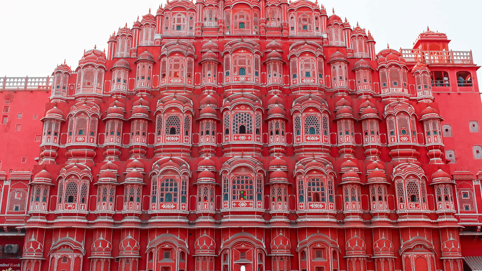 A view of the exterior of Hawa Mahal, one of the most loved Jaipur tourist places, during the day.