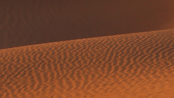 Sand dunes during the day