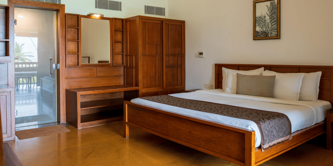 Sea Facing Room interior at Le Pondy