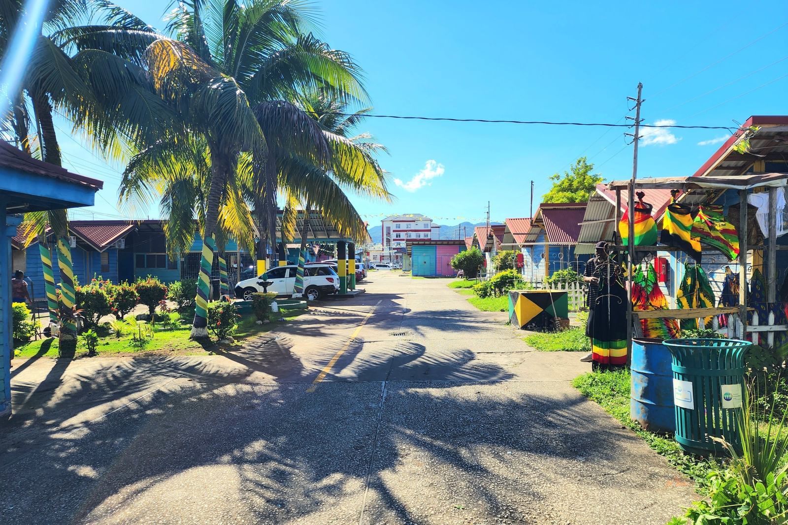 An image of Montego Bay Craft Market with shops selling trinkets - Hotel 39, Jamaica