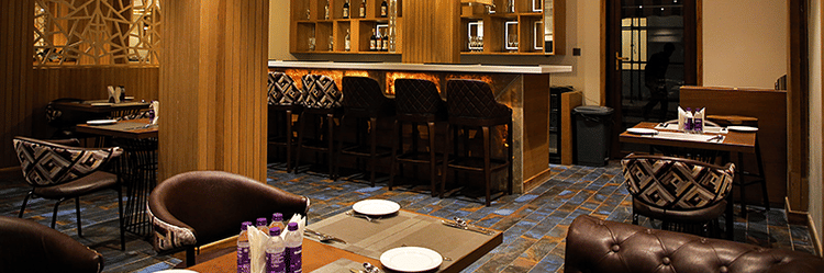 Rosetum Kasauli - The sunset bar restaurant seating arrangement