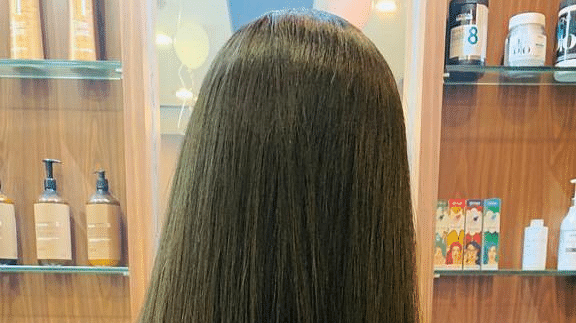 Hair after getting Tanino Botox treatment