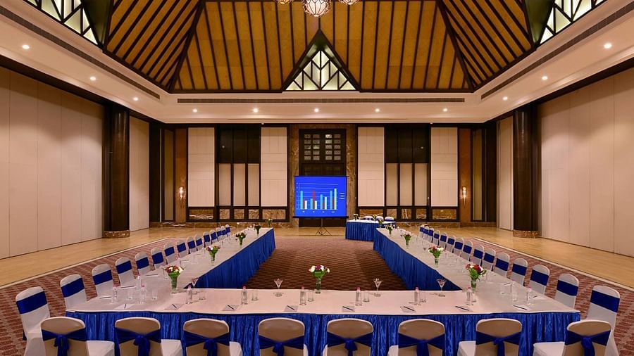 U Shaped seating arrangements inside Aravalli Banquet - The Ananta Udaipur