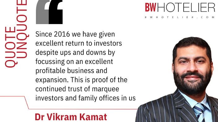 A snippet image from an article of BW Hotelier which mentions that Vikram Kamats Hospitality Limited raises Rs 28 crore equity