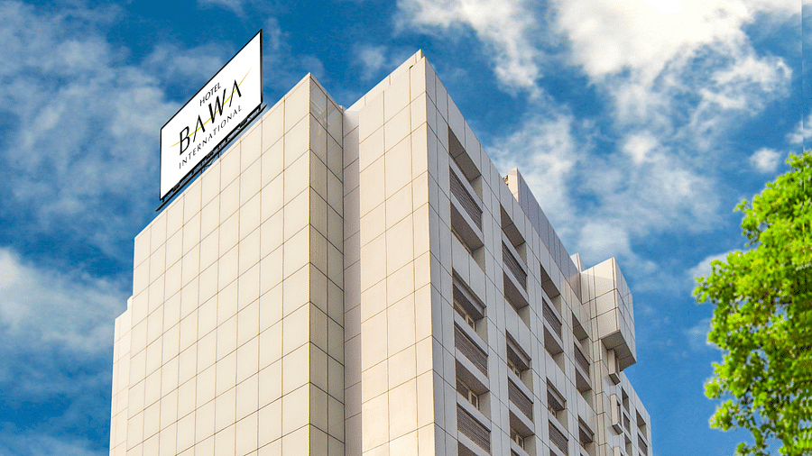 exterior facade of hotel bawa international