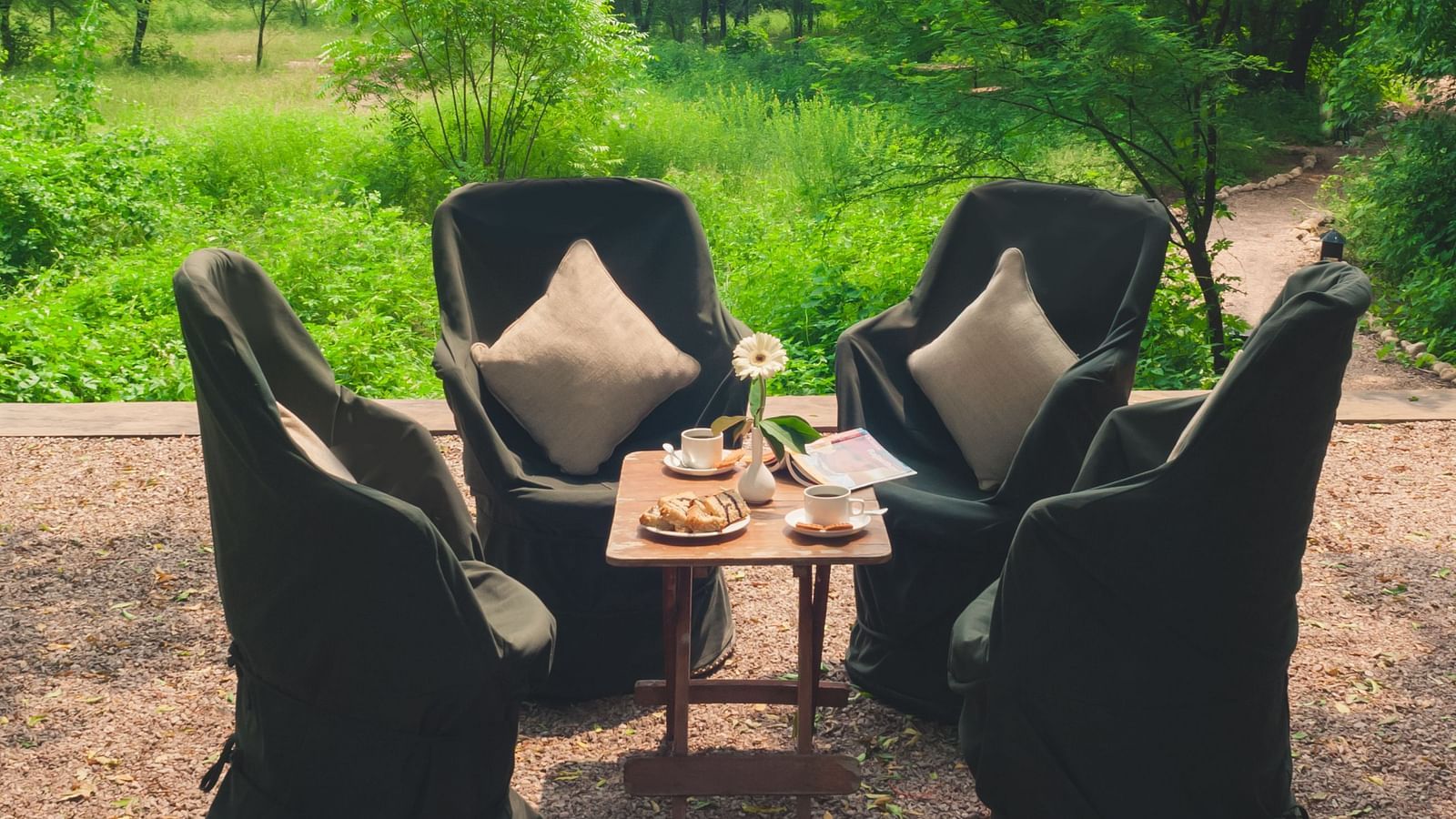 Cozy corners at Trees N Tigers, Sariska