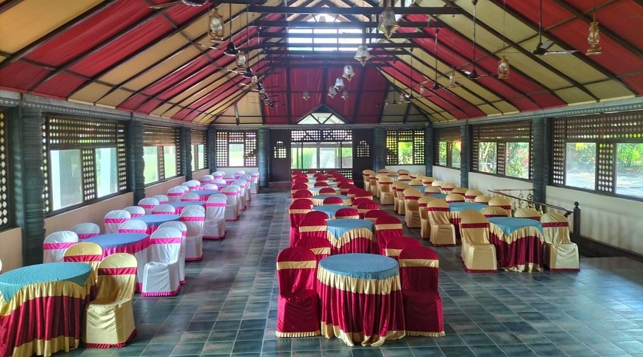 image of the tambulam banquet hall with an elusive event space with a colourful shade 