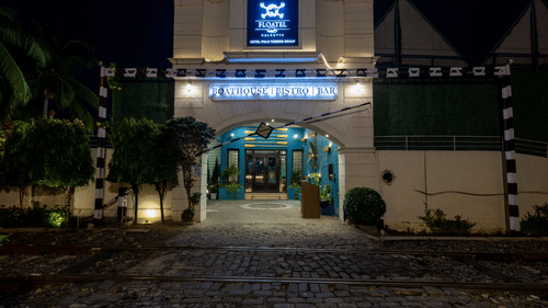 Facade image of the the entrance of polo floatel, hotel in Kolkata