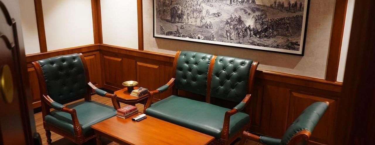 Royal Heritage Suite featuring seating areas and interior decor at Nalapad Hotel Bangalore International.