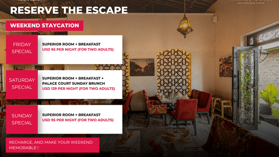 Weekend staycation promotional offer poster for Reserve The Escape at Ramada by Wyndham Addis, Addis Ababa