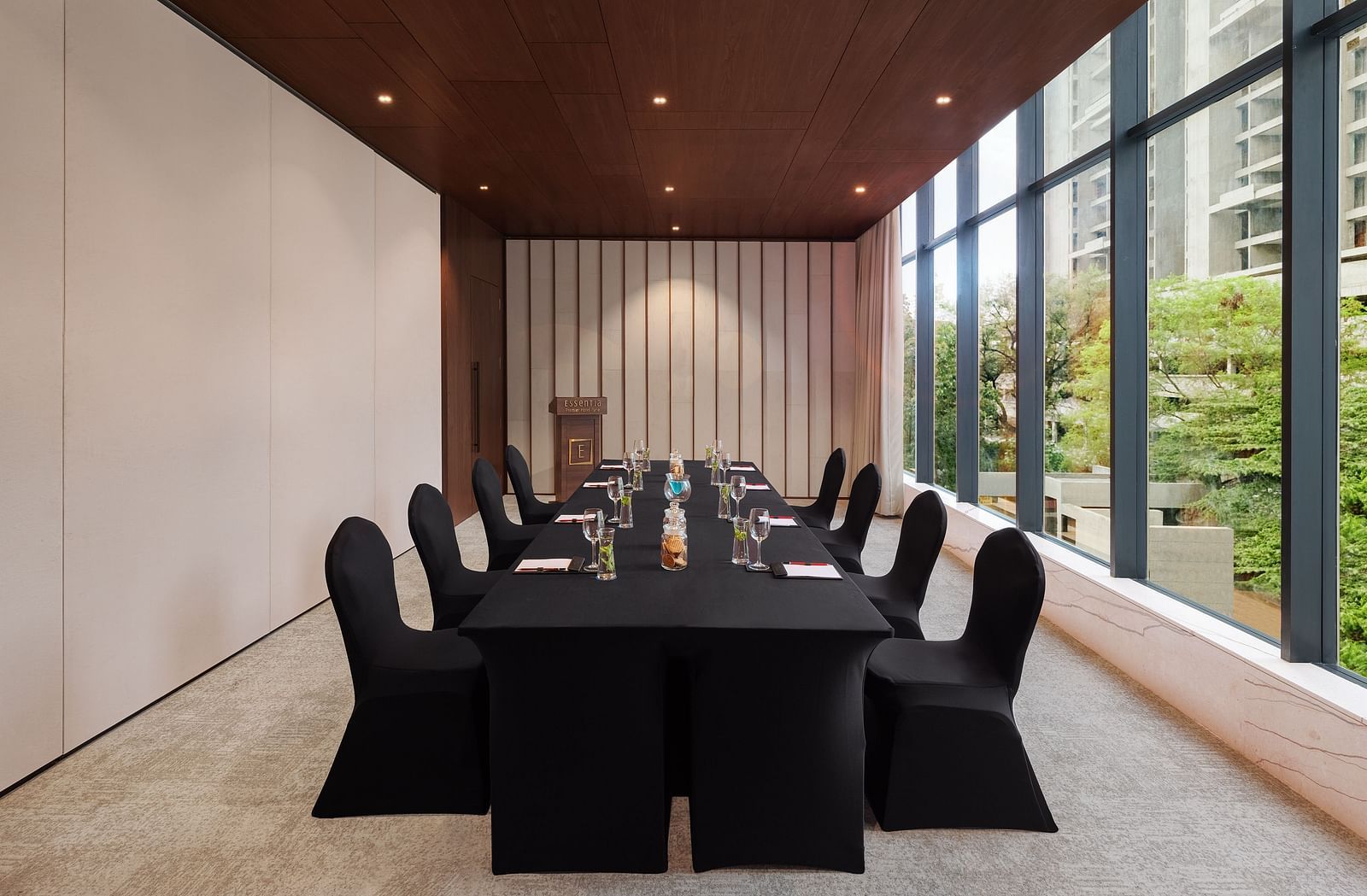  Carnival 1 with comfortable chairs facing towards the table at Essentia Premiere, Pune