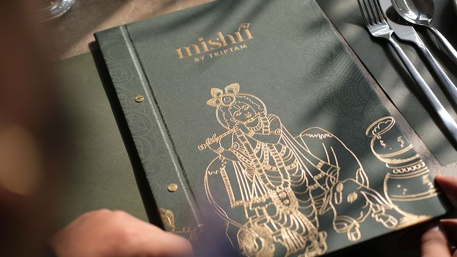 menu of Mishri, the restaurant at Triptam Hotel, Vrindavan