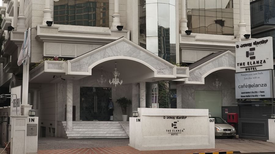 Facade view of The Elanza Hotel.