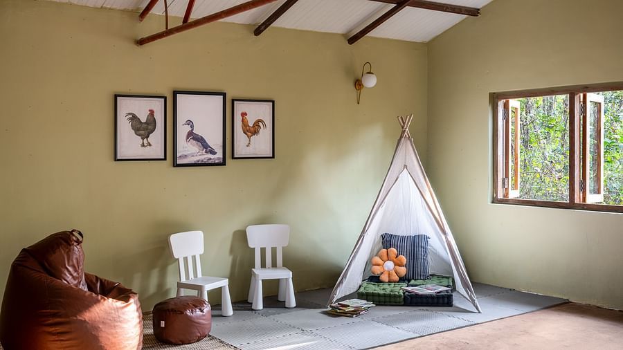 Children’s play room at Saccharum Safari Lodge, Balaghat
