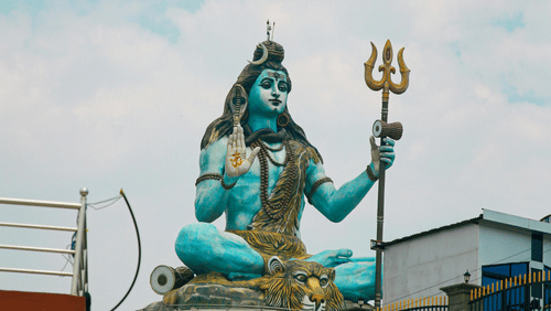 An image of the idol id Shiva in a temple
