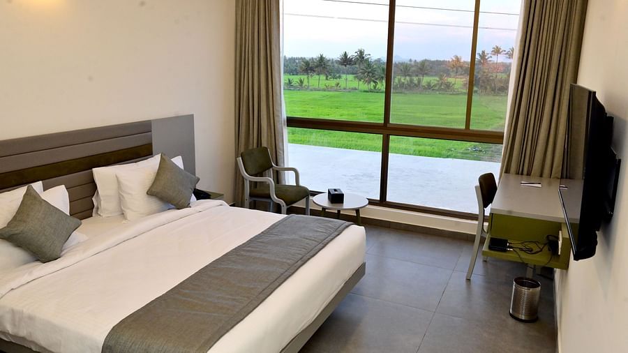 Well lit Deluxe Room with Garden View 3 - Clarks Inn Express, KRS Road, Mysore