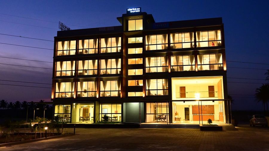 Facade at night 3 - Clarks Inn Express, KRS Road, Mysore