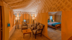 Living Room- Luxury Tent- The Golden tusk