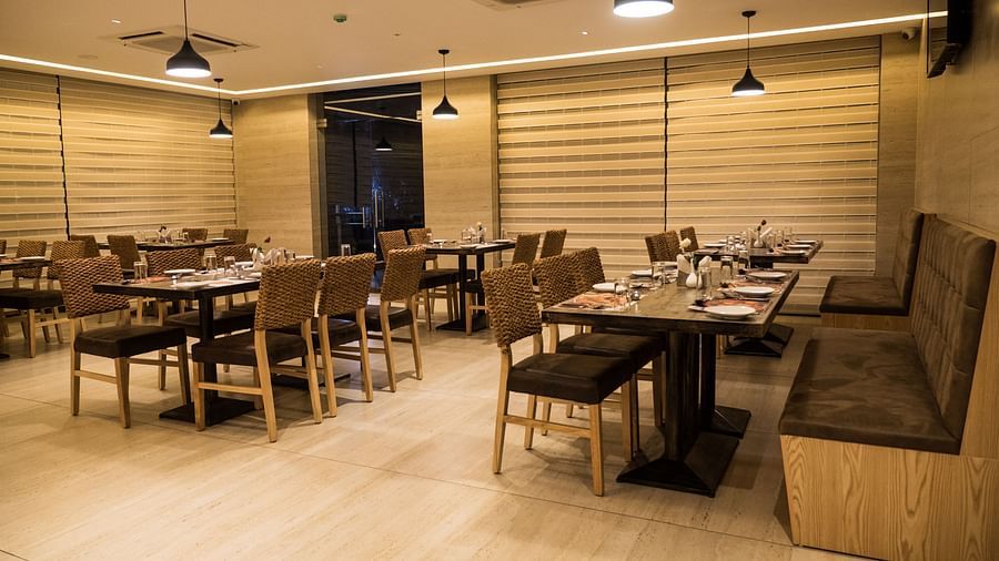 interiors of a restaurant at Cholaa Dynasty, Kumbakonam