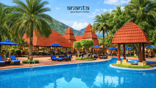1-night Summer Package at Ananata Spa and Resort, Pushkar offering accommodation on double sharing starting from INR 10,999, 25% discount on spa services, food, beverages, and more.