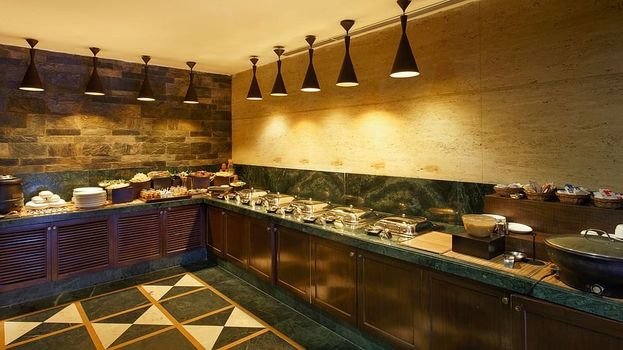 Ganga Lahari Hotel, Haridwar Haridwar Buffet area Restaurant The Ganga Lahari Hotel