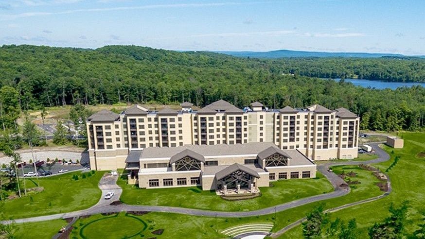 ariel view of a grand building