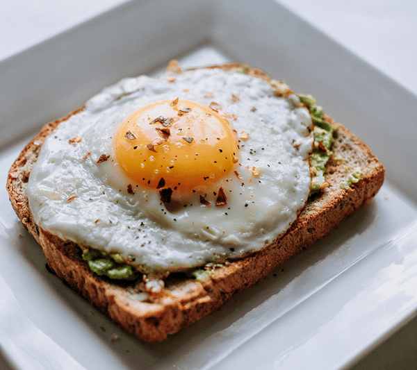 Sunny side up eggs on toast.