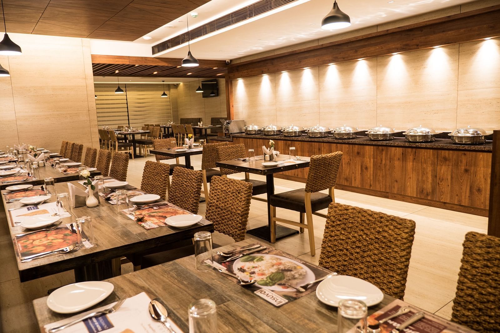 interiors of a restaurant at Cholaa Dynasty, Kumbakonam