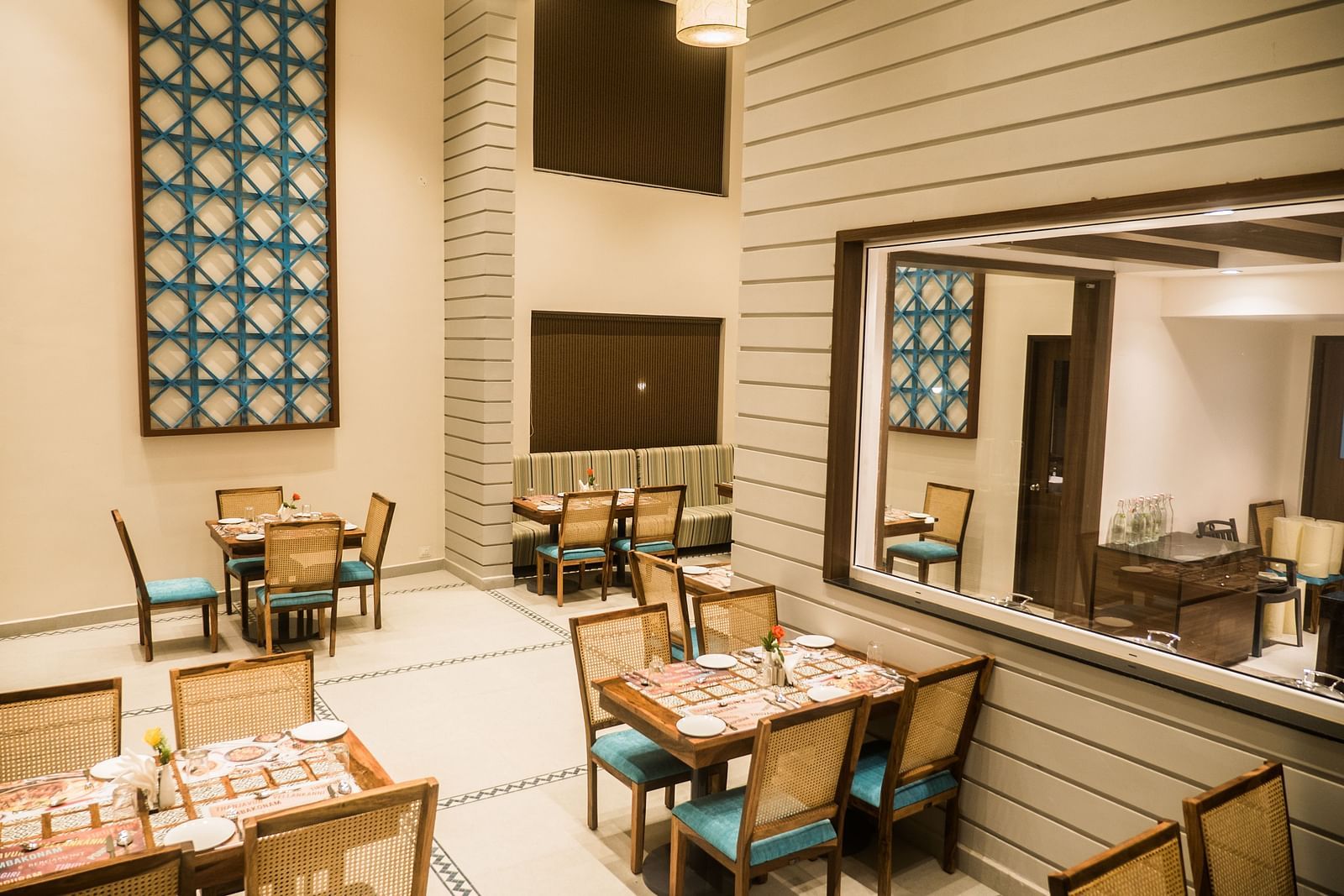 interiors of a restaurant 
