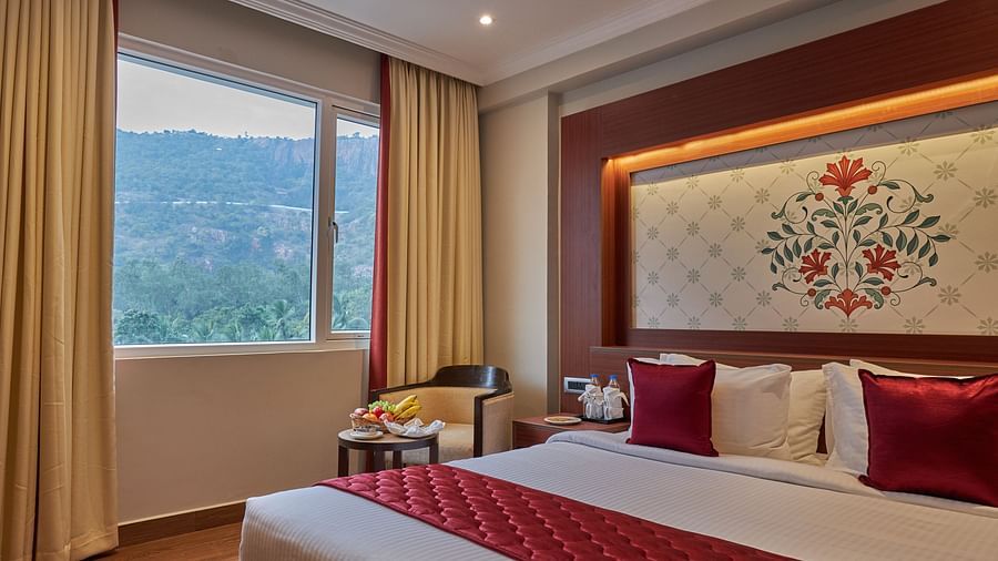 king size bed offered at the deluxe room - Golden Tulip, Tirupati 1