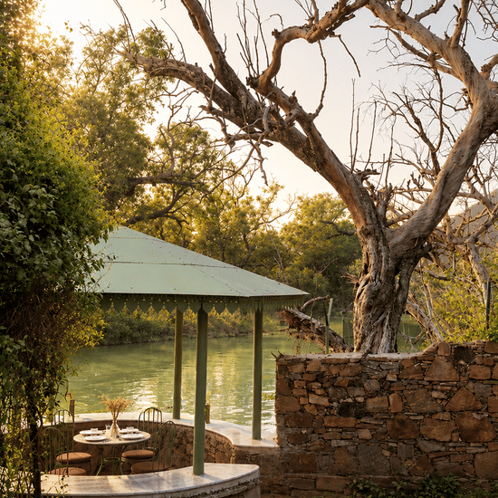 Breakfast by the riverside-Guest Rooms-Surya Bagh - Boutique Hotels in Ajabgarh Rajasthan