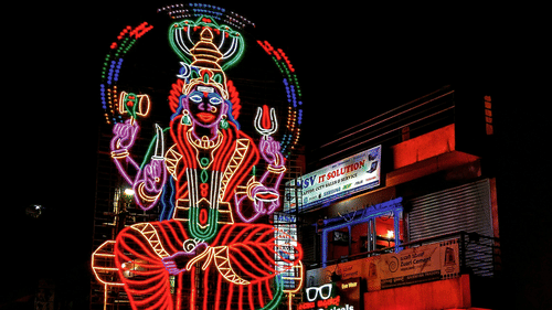Durga Devi on the streets of India