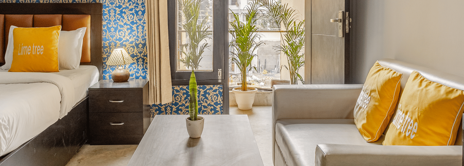 Entry door to balcony from the room at Lime Tree