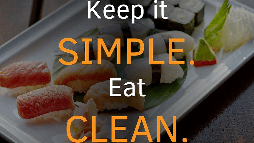Eat clean poster  at the Hablis Hotel