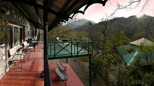 a sit-out that opens to a picturesque view