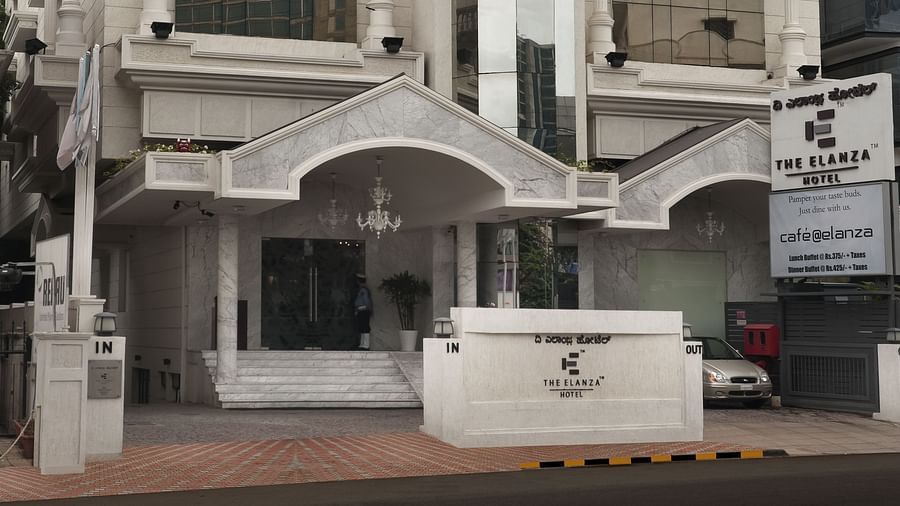 Facade view of The Elanza Hotel.