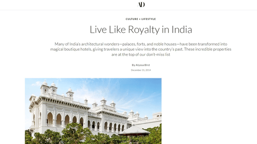 article about living like Royals