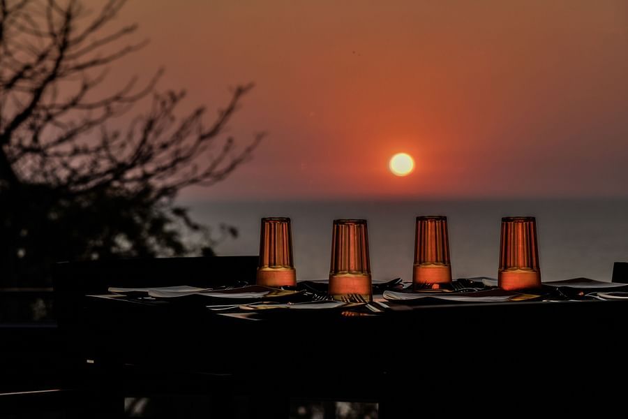 sunset view from cintacor island resort