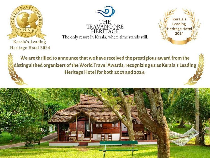 Image of award won by the travancore heritage